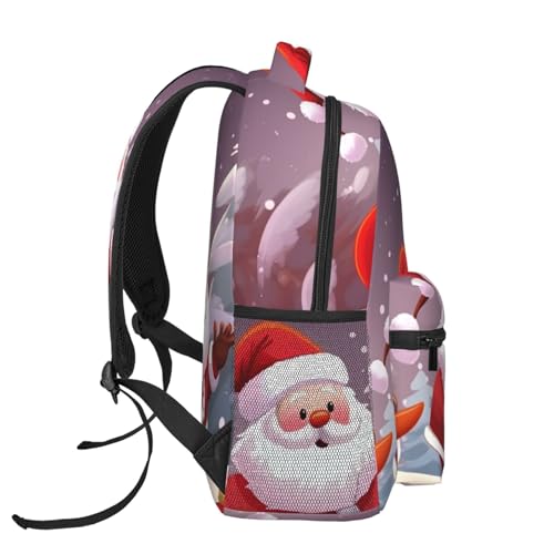 Casual Backpack for Women Men Merry Christmas Day Lightweight Daypack Large Capacity Nurse Bag3
