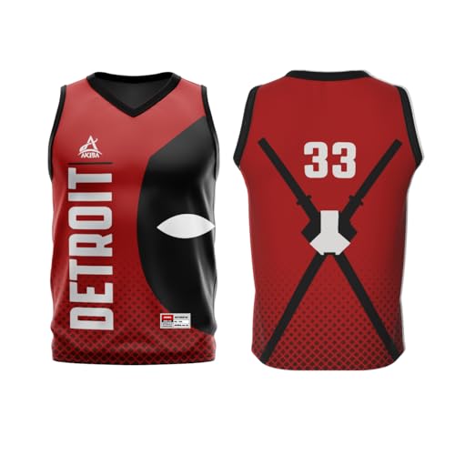 Image of AKIBA Sublimation Print Basketball Jersey with Shorts for Unisex