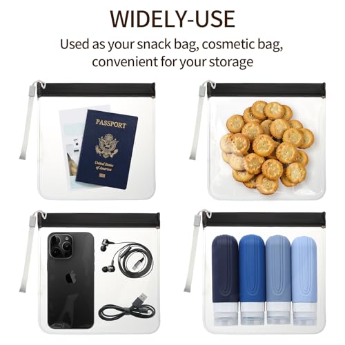 Clear Toiletry Bag, 4 Pack TSA Approved Security Travel Toiletry Bag Carry on Travel Accessories Bag Airport Airline Quart Size Bags Water Repellent Makeup Cosmetic Bag for Women3