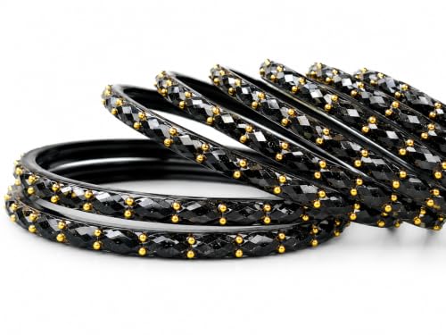Image of JPS Plain and Glossy Finished Raindrop Glass Bangles Set for Women & Girls | Traditional Ethnic Chudi for Wedding, Party & Regular- Set of 12 Pcs of One Colour | Wedding Special