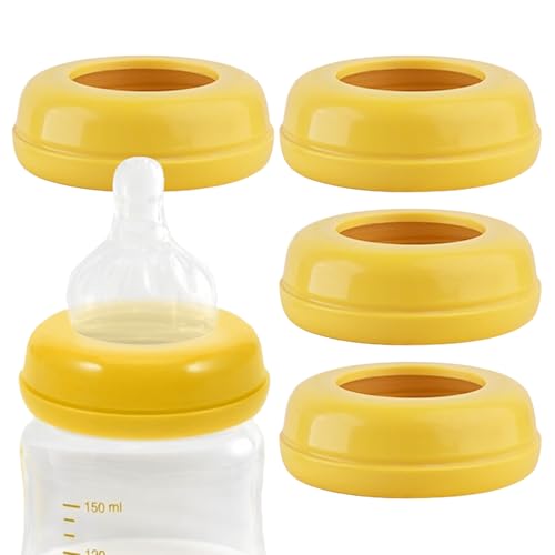 哺乳瓶首輪リング - 交換用ネジリング 5 個パック、漏れ防止設計、耐久性のある食品グレードの素材 |哺乳瓶、授乳、日常使用用のアクセサリー, 赤ちゃんの健康を守ります
