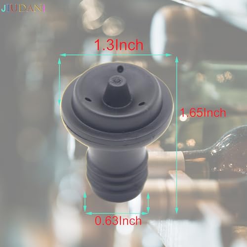 Jiudani WINE SAVER VACUUM STOPPERS Pack Of 6 Rubber Wine Stoppers thumb #3