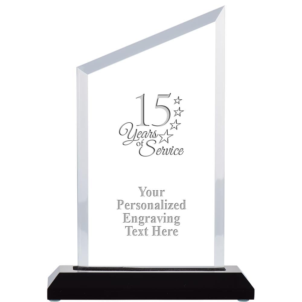 Crown Awards Personalized Acrylic Trophy, 6" Engraved Incline Slant Acrylic Award