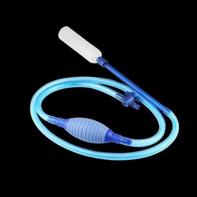 Image of 9ft Aquarium Siphon Vacuum Cleaner for Fish Tank Cleaning Gravel & Sand, Blue