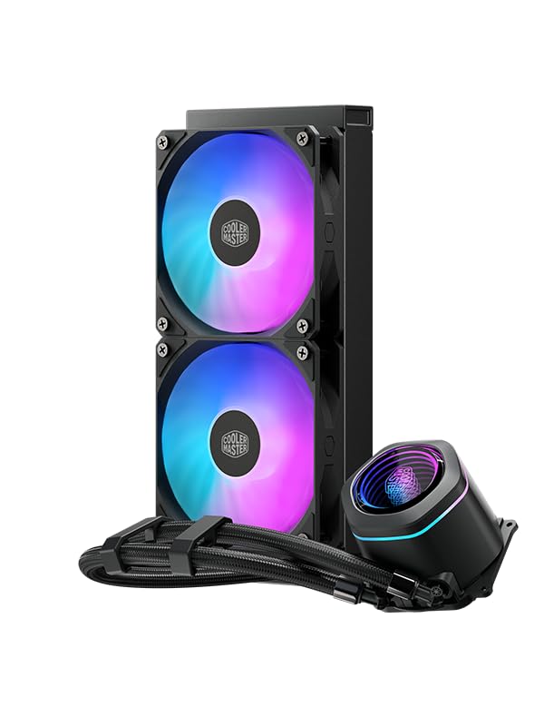 Image of Cooler Master ML 240 Core Nex ARGB CPU Liquid Cooler Black | Support LGA1851, LGA1700, AM5, AM4 Socket | Dual Chamber Pump | 240mm AIO | High Perfomance Fans | Infinity Mirror Design