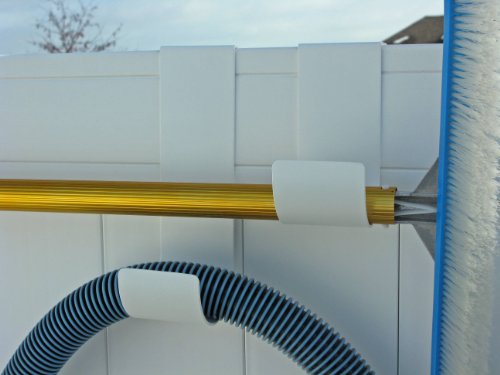 MIDE Products 1310W-2 Aluminum Pool Accessory Hooks Pair, 10-Inch Long, White