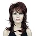 Lydell Long Soft Shaggy Layered Classic Cap Full Synthetic Wig Wigs (#33A Dark Auburn)