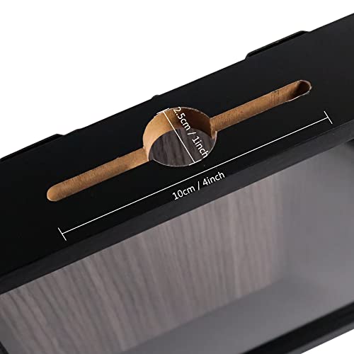 Image of GraduationMall 11x14 Top Loading Shadow Box Frame with HD Glass,Wood Display Case with Slot,1.25 inches Interior Depth,Ideal for Wine Bottle Caps,Tickets,Shells,Stamps and More,Black