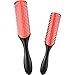 2 Spazzola Styling Setole Nylon a 9 File di Cuscini Spazzola 9 File Districante e Spazzola da Viaggio a 5 File per Separare, Modellare, Definire Ricci, Asciugare Capelli, Styling, Districare