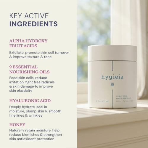 Image of Hygieia+ Crepey Skin Full Body Anti-Aging Moisturizer & Firming Cream, 8 oz