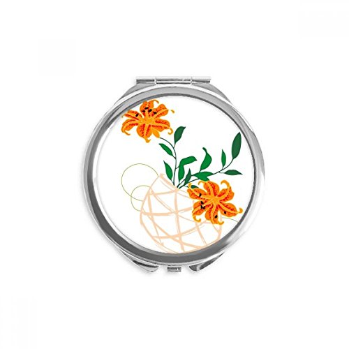 Miroir maquillage de poche portable chine traditionnelle rond multicolore mini miroir main