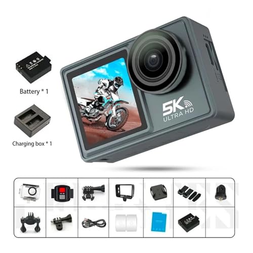 VANVJ 5K 4K 60FPS WiFi Ԃ␳fAXN[ 170° Lp 30m hX|[cJ Rt(AT-M40R -B)