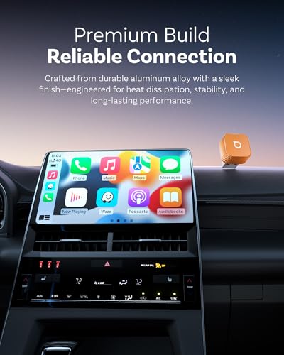 Image of OTTOCAST Mini Cube 3.0 Wireless CarPlay & Android Auto Adapter 2026- Plug & Play, Fast Auto-Reconnect (Orange)