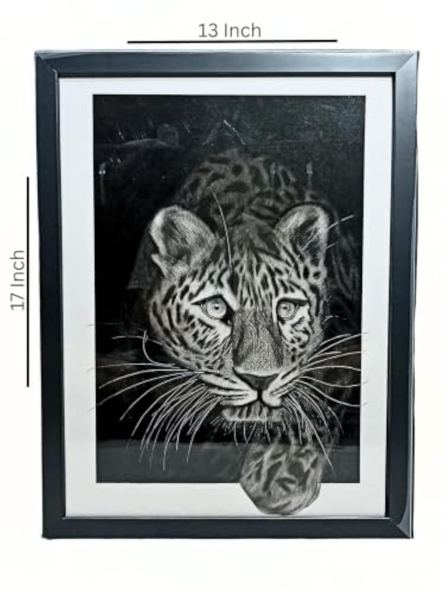 3D Realistic Leopard Cub Framed Wall Art