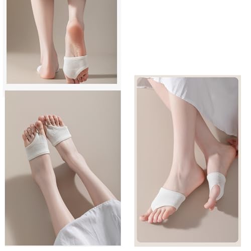 Image of DUNKOING Womens Open Toe Half Socks Peep Toe Topper Sock for Sandal Mule Flip Flop Clogs Forefoot Liner Socks 5-9