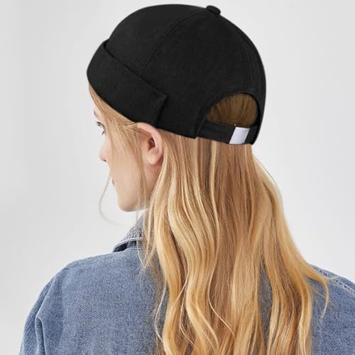 Image of Dome Brimless Hats for Women Men Beanie Docker Cap Sailor Skull Cap