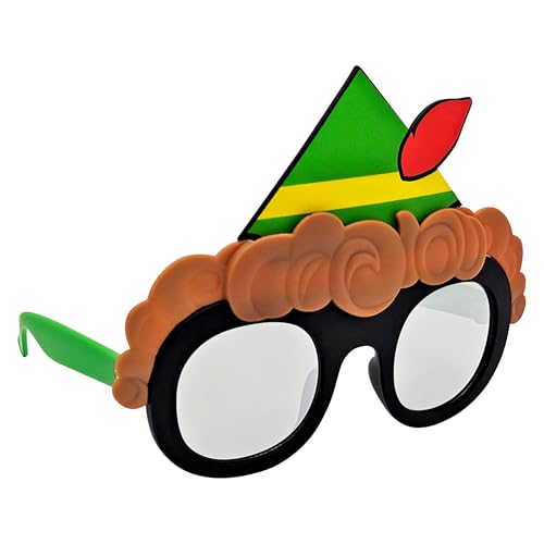 Sun-Staches Gafas de sol Buddy the Elf para niños, accesorio oficial de disfraz de elfo, UV 400, talla única para la mayoría de los niños