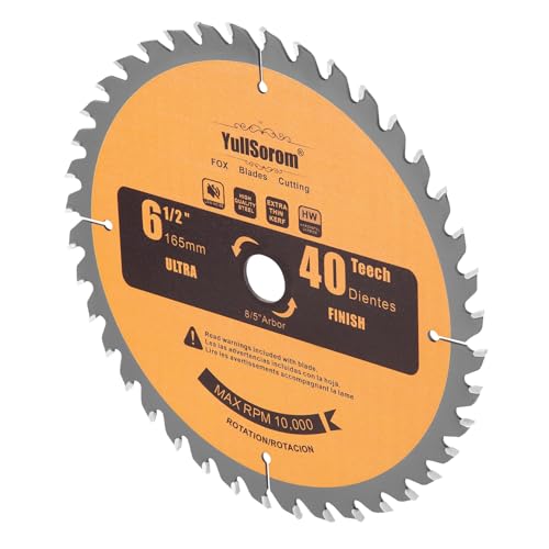 Image of 6-1 /2 inch Circular Saw Blade 40T Combo Pack with 5 /8 inch Arbor,Ultra Fine Finish for Wood Cutting, Thin-Kerf