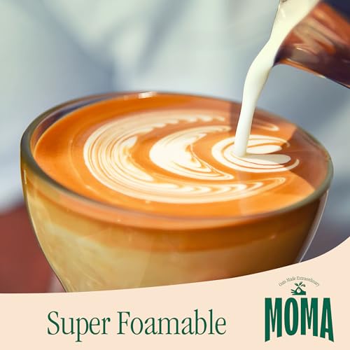 MOMA Barista Oat Drink - 6 x 1L - 100% Plant Based Vegan - Perfect for Frothy Coffee - Made with the whole of the oat for fibre and delicious flavour - No Added Sugar - Vit D, B2 and B12
