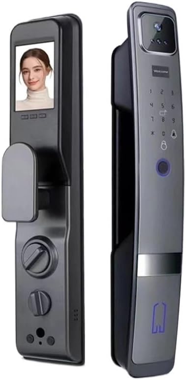 DUYHBAWRS-007 Remote Lock Smart Biometric Fingerprint Password Lock Visible Cats Eye Recognition Automatic Door Lock(20 * 240mm)
