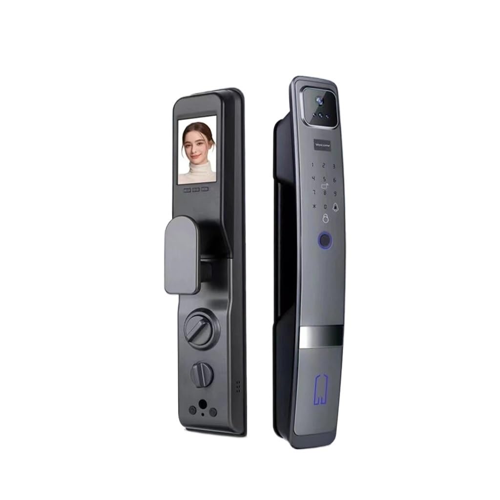 PGNEX Remote Lock Smart Biometric Fingerprint Password Lock Visible Cats Eye Recognition Automatic Door Lock(30 * 240mm)