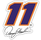 R and R Imports, Inc Denny Hamlin #11 4" Round Kiss Cut Decal New for 2020