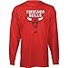 Chicago Bulls Red Primary Logo Long Sleeve T-shirt