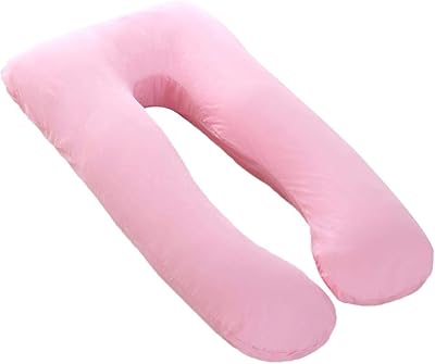 Almofada de gravidez em forma de U, fronha de algodão para dormir lateral para mulheres grávidas - alívio da dor nas costas 80 x 160 cm  