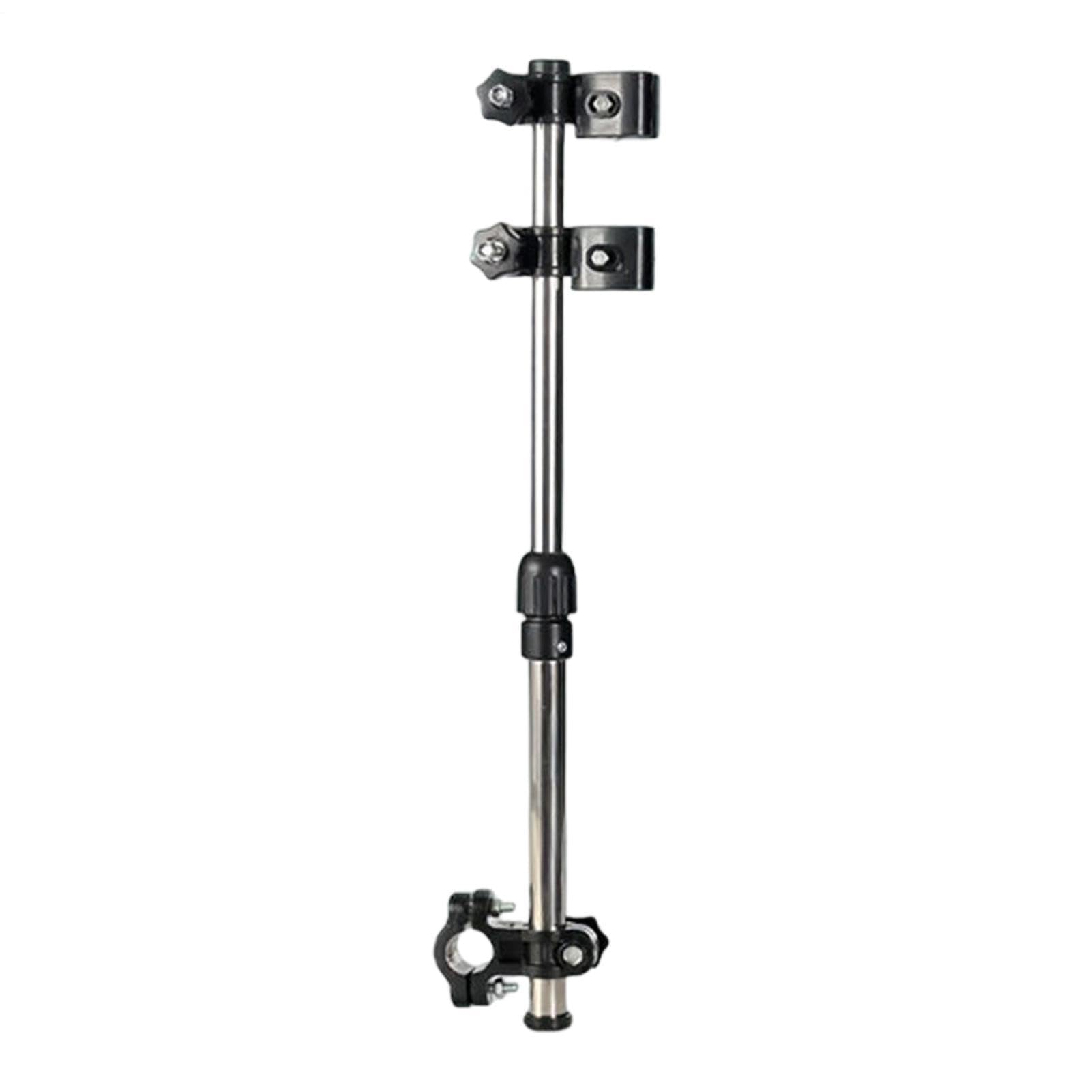 Supporto per ombrello, portatile, in acciaio inox, morsetto a doppio strato per golf, bici, carrello, spiaggia, campeggio, attività all'aperto e pendolari quotidiani
