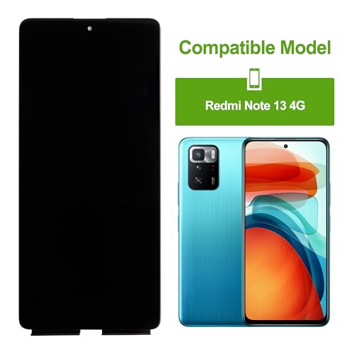 Écran LCD compatible Xiaomi Redmi Note 13 4G bloc vitre tactile complet de rechange noir - 2