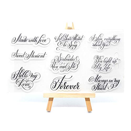 WooYangFunWelcome to Joyful Home Sweet Moment Love Sentiment Clear Stamp for Card Making Decoration and Scrapbooking 11x20cm