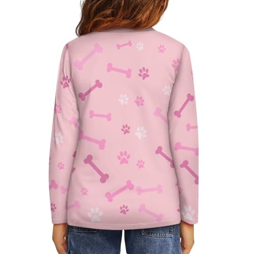 Image of Long Sleeve Shirts for Girls Casual Crewneck Tops Fall Winter Outfits for 3-16 Years Old