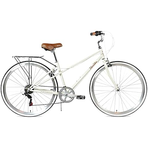 FabricBike Step City - Lady's Step Through Urban Bike 7 Speed. Vintage bike, Classic bicycle, Retro bicycle, Women's bicycle, Dutch bike. (PORTOBELLO CREAM) Cover