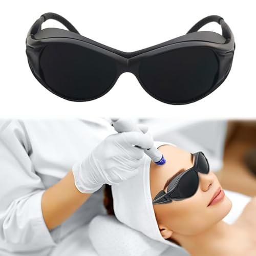 lurora2021 Gafas Protectoras de Luz Infrarroja Gafas de Protección UV Gafas de Seguridad para Luz Roja para Gafas Láser de Belleza,Protección Ocular,depilación Láser,Tomar El Sol,Terapia de Luz Roja