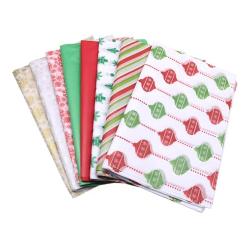 Gogogmee 50 peças papel de natal desenhos para embrulhar flores e alimentos papel embalado multiusos para festas e celebrações