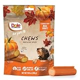 Dole for Pets Dog Chews, Pup-kin Spice Flavor Dog Treats - Pumpkin Flavored with Real Fruits, No Wheat, Corn, Soy, Artificial Flavors, Colors, or Preservatives, 7.5 Ounce
