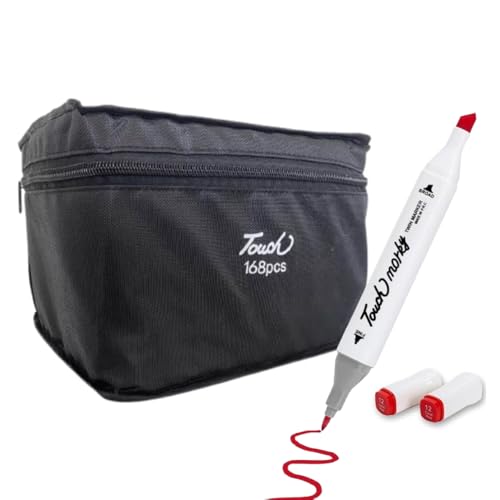 Estojo 168 Canetas Marcador para Colorir - Kit Conjunto Canetinha Profissional Tiktok Marcadora Perm