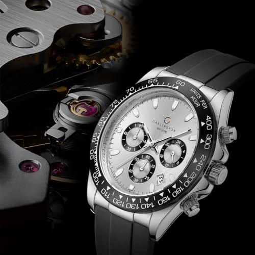 Image of Carlington Nitro Analog Chronograph Men's Polyurethane Strap Wrist Watch | Quartz Movement | Water & Shock Resistant Watch for Men | Casual & Formal Wear - CT 8054