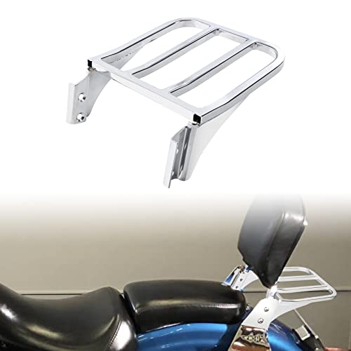 XFMT Chrome Sissy Bar Backrest Sport Detachable Luggage Rack Compatible with Harley Softail FLSTF FLST FLSTC FLSTSC 2006-2018