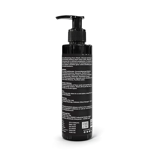 Image of Tatha Face Wash with Glycolic Acid, Niacinamide & Plant Stem Cells | Reduces Pores, Dead Skin & Pigmentation | Anti-Aging, Hydrating & Gentle Cleanser | Paraben & Sulphate Free (Pore Minimizing)