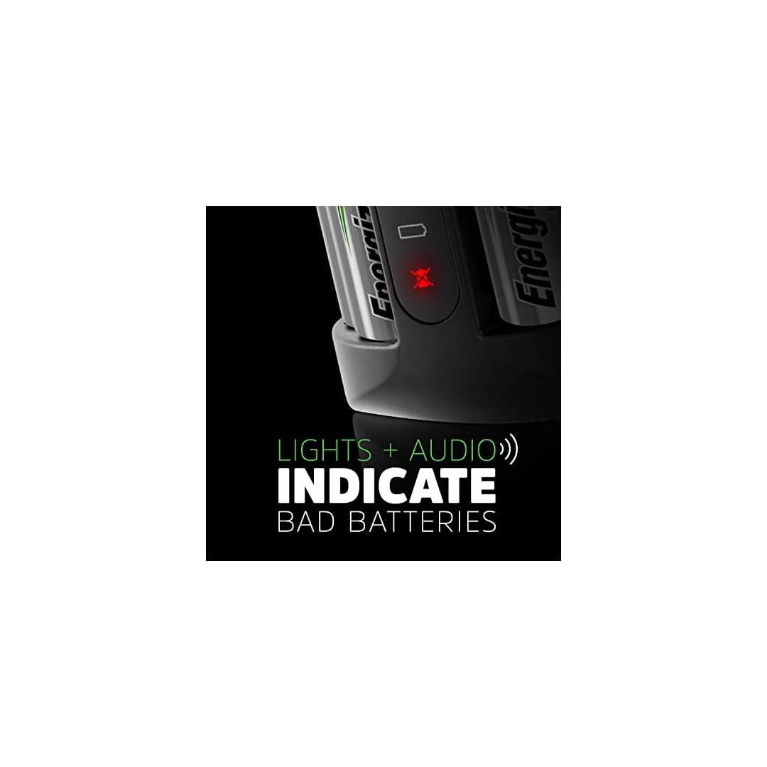 Energizer AA and AAA Battery Charger with 4 AA NiMH Rechargeable Batteries, Recharge Pro Battery Charger for Double A…