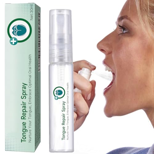 Teegxddy 1 Stück Zungenspray für Mundgesundheit Zungenspray bei weißer Zunge und trockenem Mund zweimal täglich anwenden