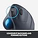 Logitech M570 Wireless Trackball Mouse – Ergonomic Design with Sculpted Right-Hand Shape, Compatible with Apple Mac / Microsoft, USB Unifying Receiver, Dark Gray