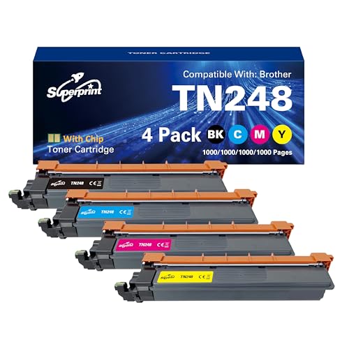 Toner Brother TN-248 compatible lot de 4 CMYK pour MFC-L3740CDW DCP-L3560CDW