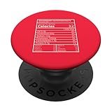 Información nutricional de Fresa Diseño Divertido de Etiqueta de Fruta PopSockets PopGrip Adhesivo