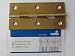 Produktbild Hettich schmale Scharniere, 100 x 50 mm, massiv Messing matt, mit Schrauben, 2 Stück, 9100446