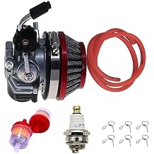 Shkalacar 2 Stroke Racing Carburetor Carb Air Filter Kit for 49cc 50cc 66cc 80cc 100cc Motorized Bike Parts Engine Kit, Motorized Bicycle Parts for Moto Bike Bicycle Scooter Moped Dirt Bike
