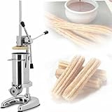 ZXINXIN Churro-Maschine 2L 3L Vertikale Edelstahl-Donut-Maschine mit 5 Düsen in verschiedenen Formen, köstliche hausgemachte Churros 3L