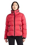 khujo Damen Jacke Steppjacke Zeliha mit Kapuze warm hellrot, XL