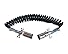 7-WAY TRUCK AND TRAILER COILED ELECTRIC BLACK NON-ABS, 15' WORKING LENGTH; 2 X 12 LEADS